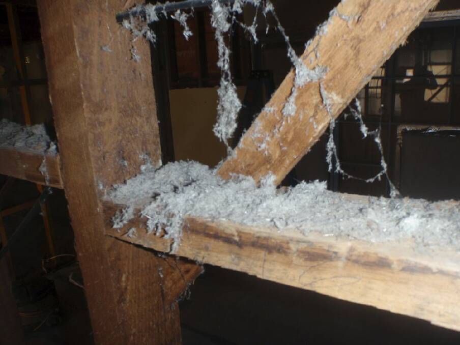 Asbestos in the Downer home. Photo: Robson Environmental