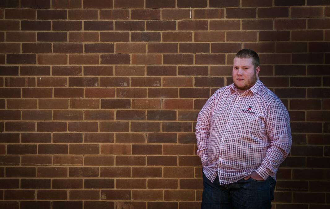 19 year old Angus Crowe, who has Prader-Villi syndrome meaning he never feels full Photo: Karleen Minney