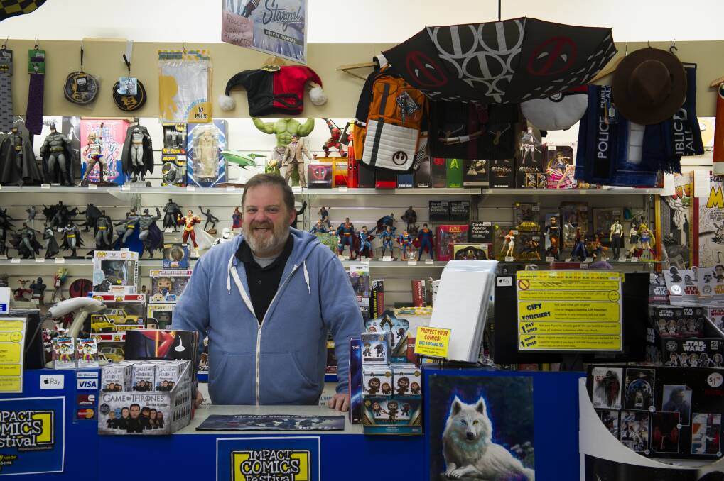 Co-owner of Impact Comics, Mal Briggs said he was worried about what would happen to the business when construction started.  Photo: Elesa Kurtz