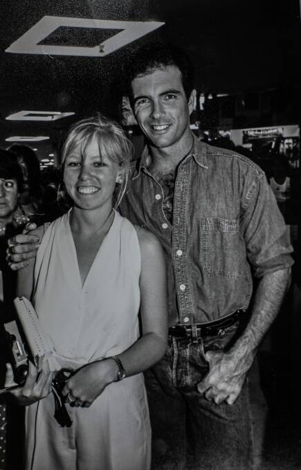 Reporter Megan Doherty and James Blundell in Tamworth in about 1992. Photo: BARRY SMITH