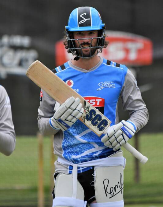 Adelaide Strikers batsman Jono Dean preparing for the Big Bash League (BBL). Photo: Adelaide Strikers