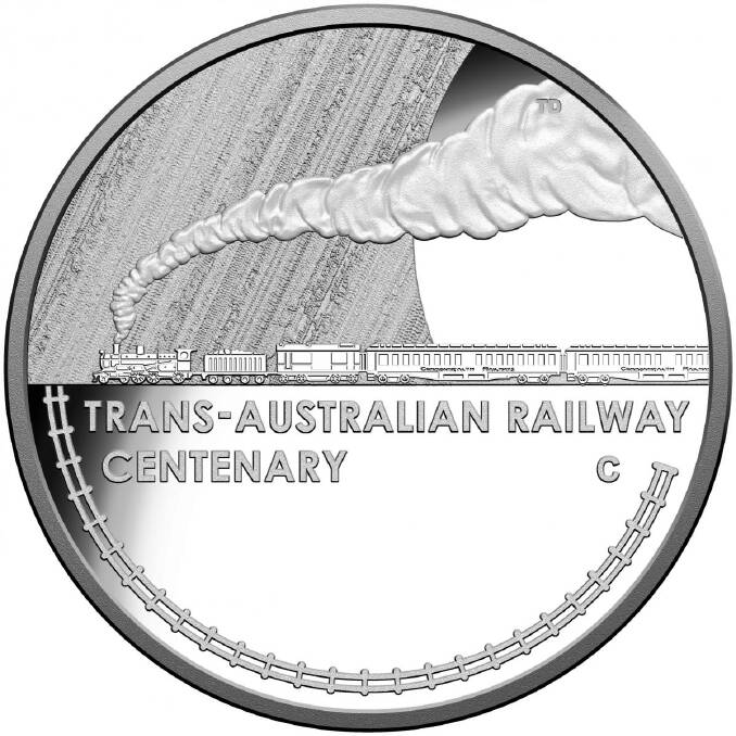 The 2017 Trans-Australian Railway centenary coin. Photo: The Mint