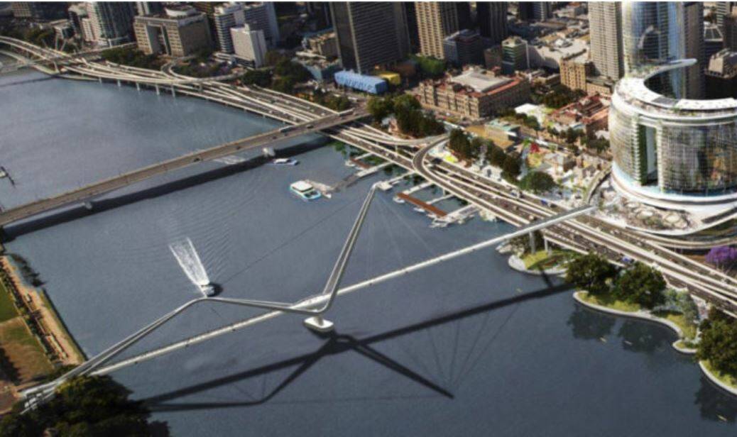 Brisbane City Council wants the proposed Neville Bonner Bridge from the new casino and hotel complex to South Bank near the Wheel of Brisbane scrapped. Photo: Supplied.