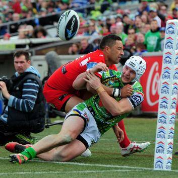 Benji Marshall was one of the Dragons' best in their win over the Raiders on Saturday. Photo: Graham Tidy