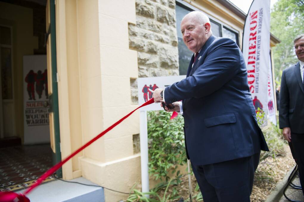 Governor-General Sir Peter Cosgrove officially opens the centre.  Photo: Rohan Thomson
