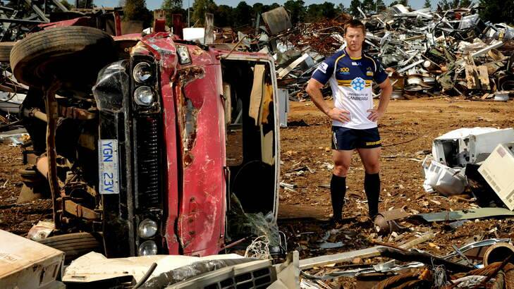 Back from the scrap heap ... Brumbies winger Clyde Rathbone. Photo: Colleen Petch