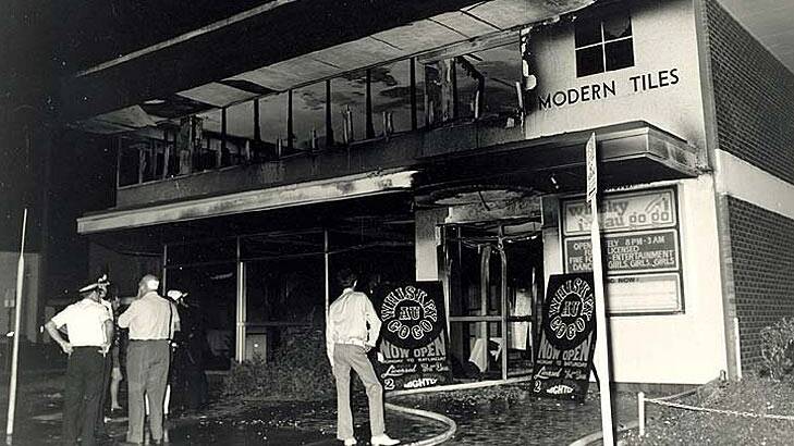 The aftermath of the Whiskey Au Go Go firebombing. Photo: Queensland Police Museum