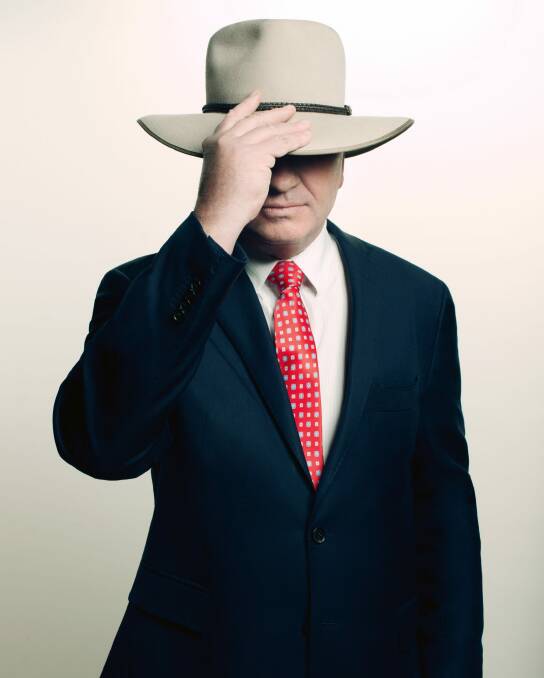 Barnaby Joyce as he appears in the new issue of GQ magazine. Photo: Edward Mulvihill