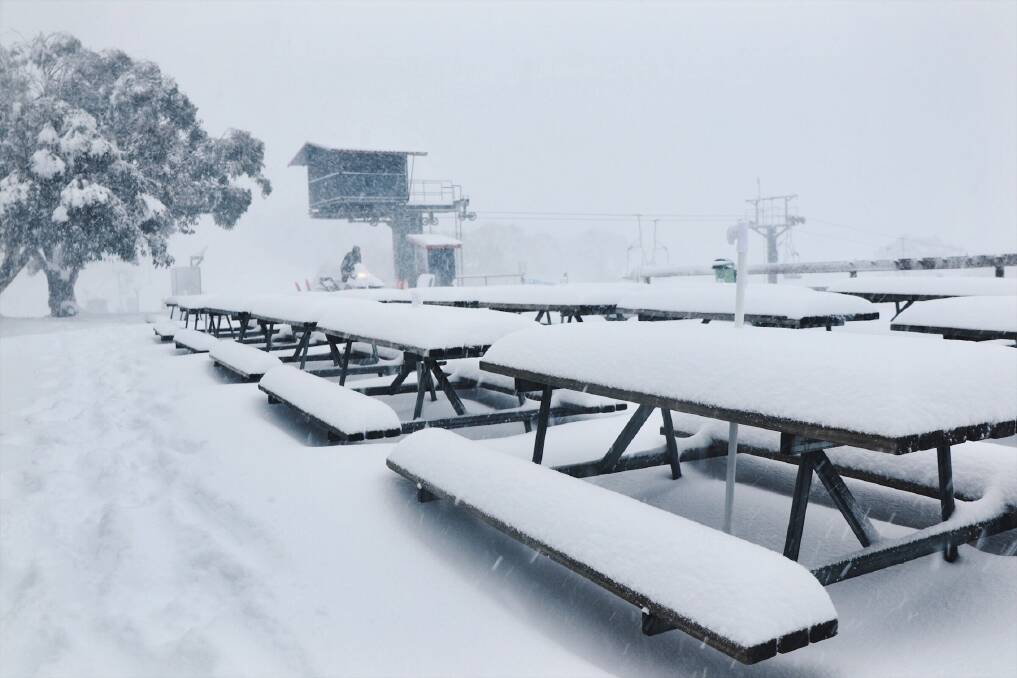 Selwyn saw over half a metre of snow over the weekend in near white-out conditions. Photo: Supplied / Selwyn Resort