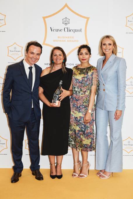 Channel Nine's Sylvia Jeffreys (far right) was also part of the award celebrations. Photo: Chloe Paul