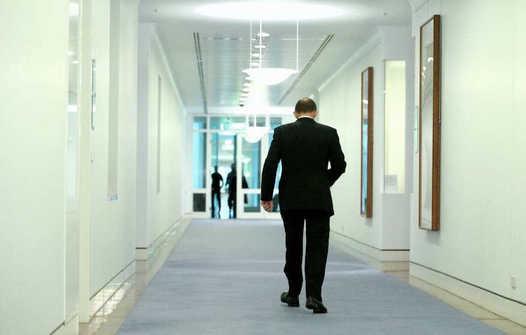 Politicians and commentators have lamented the empty atmosphere of the corridors in Parliament House. Photo: Alex Ellinghausen