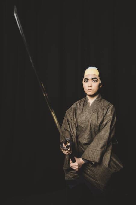 Actress Anna Nakayama prepares for her role in the Za Kabuki show this weekend. Photo: Jamila Toderas