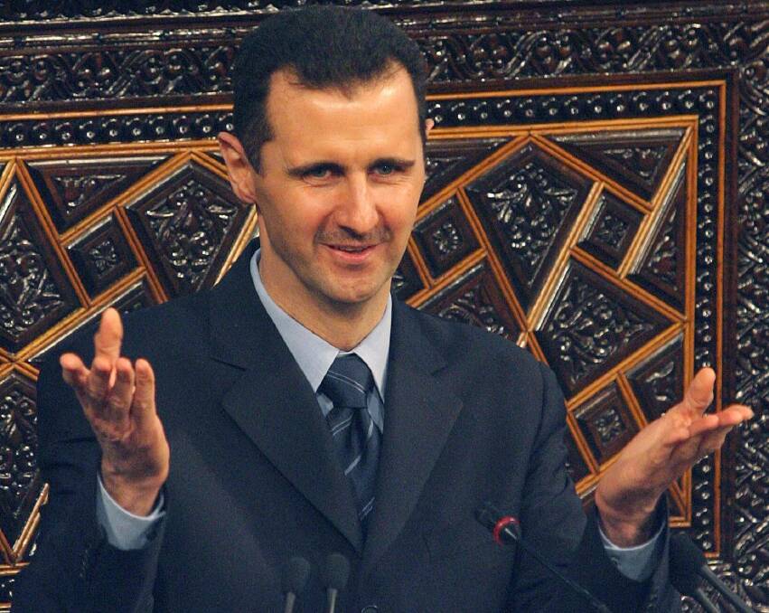 Syrian President Bashar al-Assad in December.  Photo: Khaled Al-Hariri