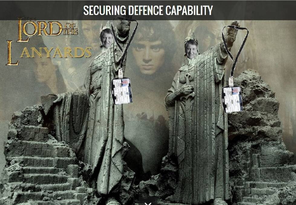 A screen shot from the Securing Defence Capability site. Photo: Supplied