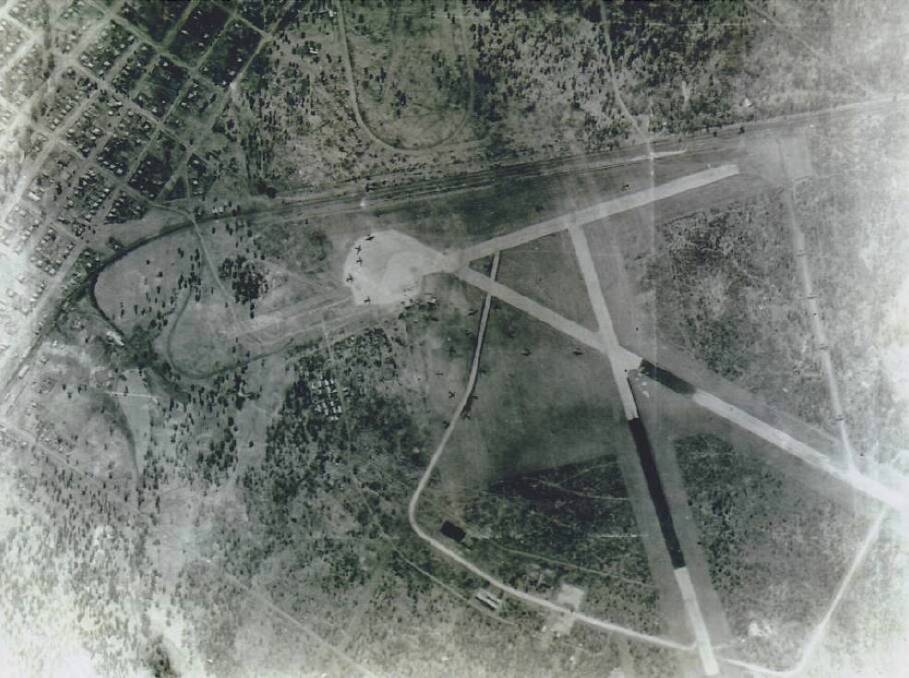 The air base was larger than the airport at Eagle Farm by the end of the war. Photo: Floyd Stacy and Murweh Shire Council