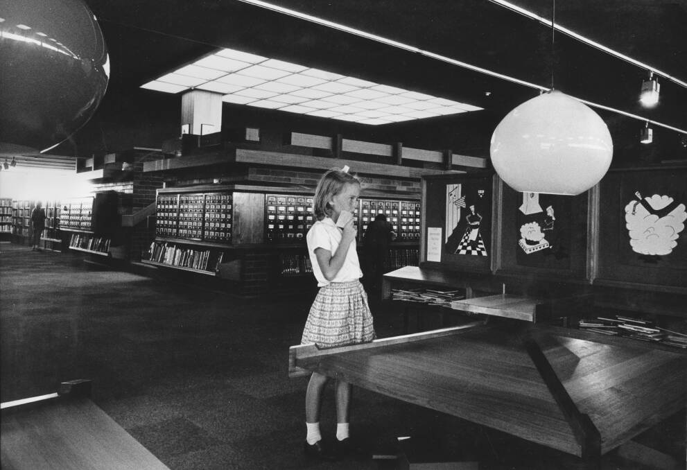 Girl at Dickson Library, circa 1968. Photo: Harry Sowden