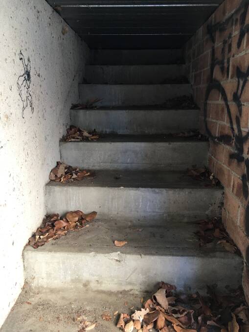 Woden’s stairs to nowhere. Photo: Tim the Yowie Man