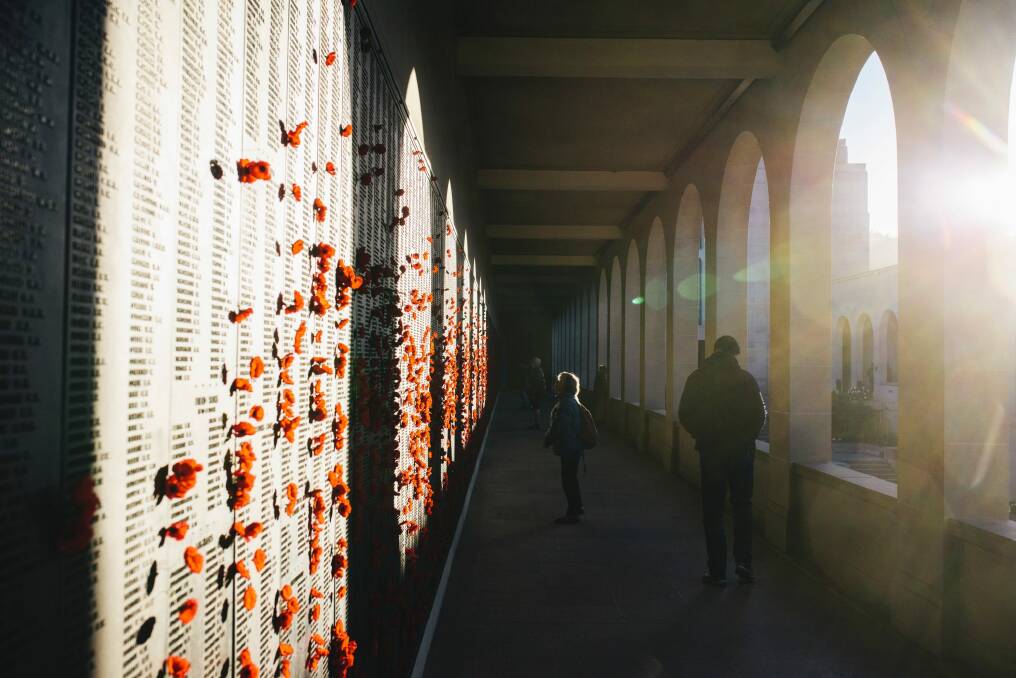 The Anzac Day Dawn Service at the Australian War Memorial.  Photo: Rohan Thomson