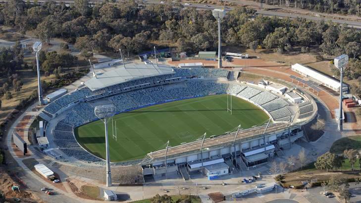 Aerial shot of Canberra Stadium at Bruce. Picture: Supplied