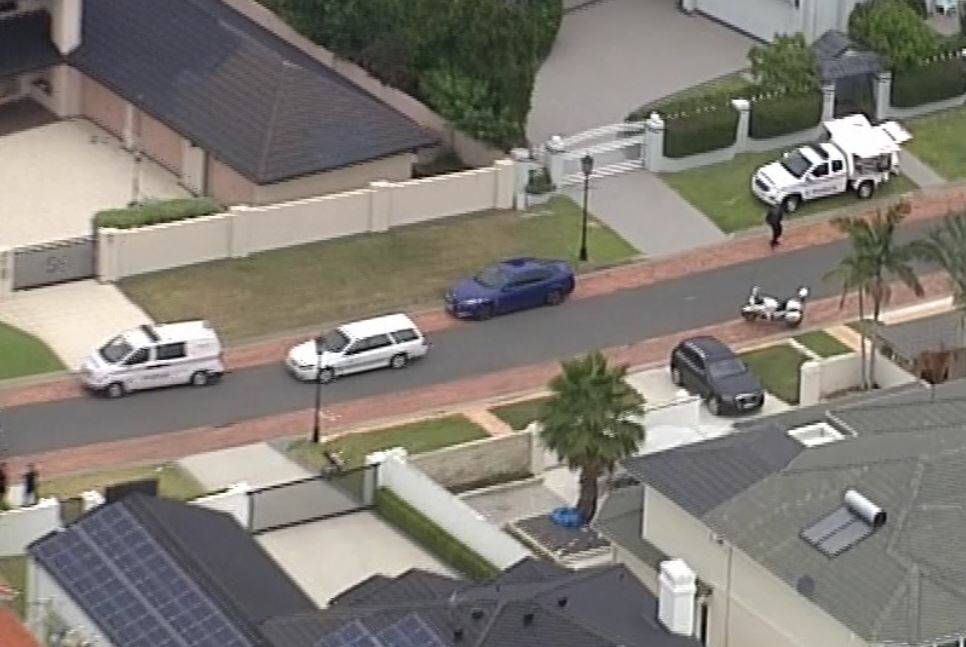 Queensland police were on scene at Paradise Point following the death of a one-year-old boy who was run over by a maxi taxi. Photo: Seven News