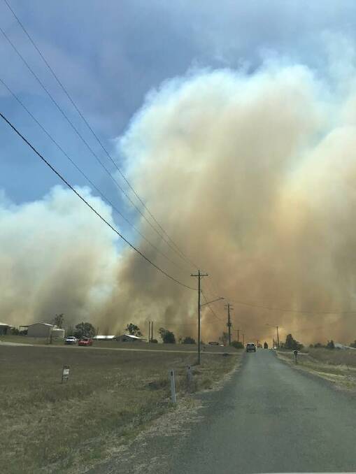 Locals north-west of Gympie say they haven't returned to their homes because of the smoke. Photo: Kara Christian - Supplied