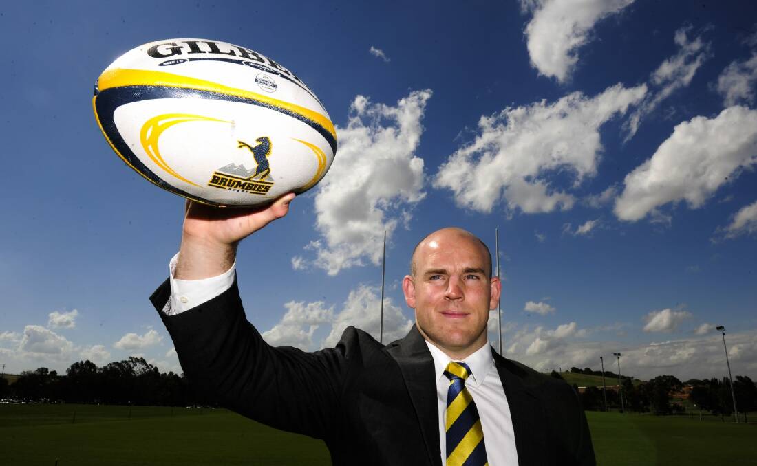 Brumbies captain Stephen Moore is set to close in on Australian rugby records, extending his contract with the ACT and Australian rugby until the end of 2016. Photo: Melissa Adams