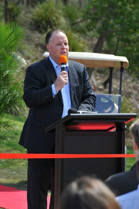 Richard Turner addressing potential investors at the launch of the Brookwater scheme in 2016. Photo: Facebook