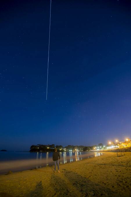 The International Space Station flies over the east coast of Australia.  Photo: Jay Cronan