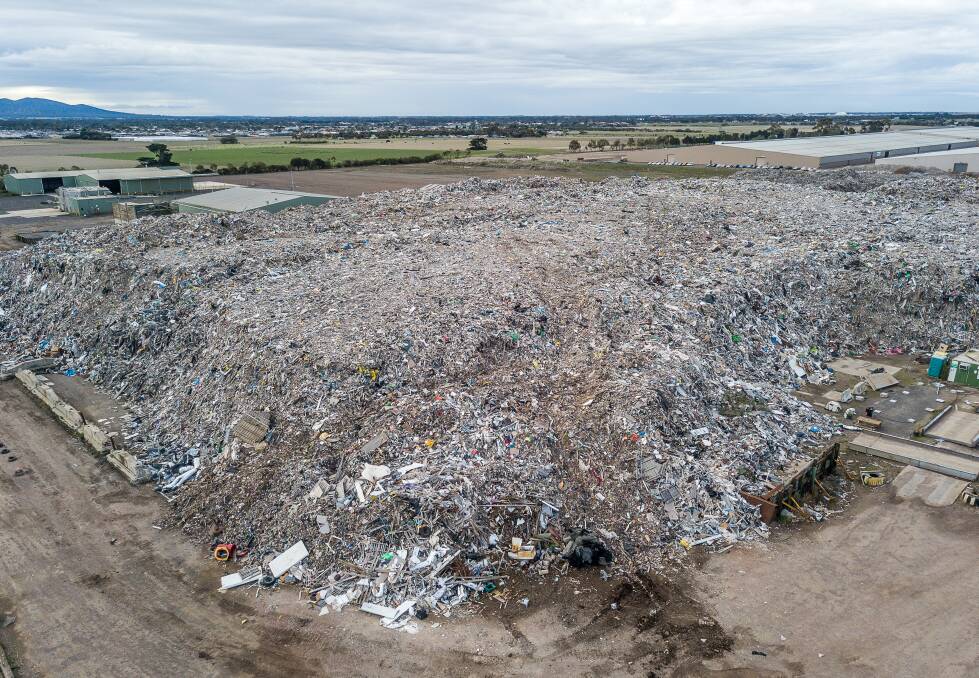An environmental and public health catastrophe waiting to happen not far from Geelong. Photo: Justin McManus