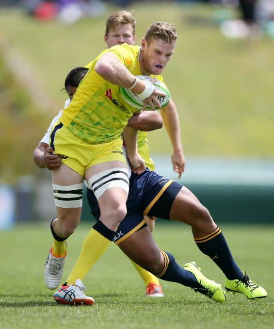 Tom Cusack in action for the Australian sevens side. Photo: Getty Images