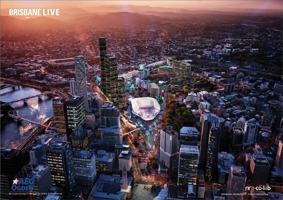 A six-month business case will now evaluate the merits of a 17,000 concert venue over Roma Street Station. Photo: Supplied