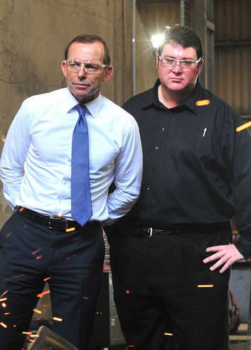 George Christensen, with Prime Minister Tony Abbott. Photo: Nat Bromhead