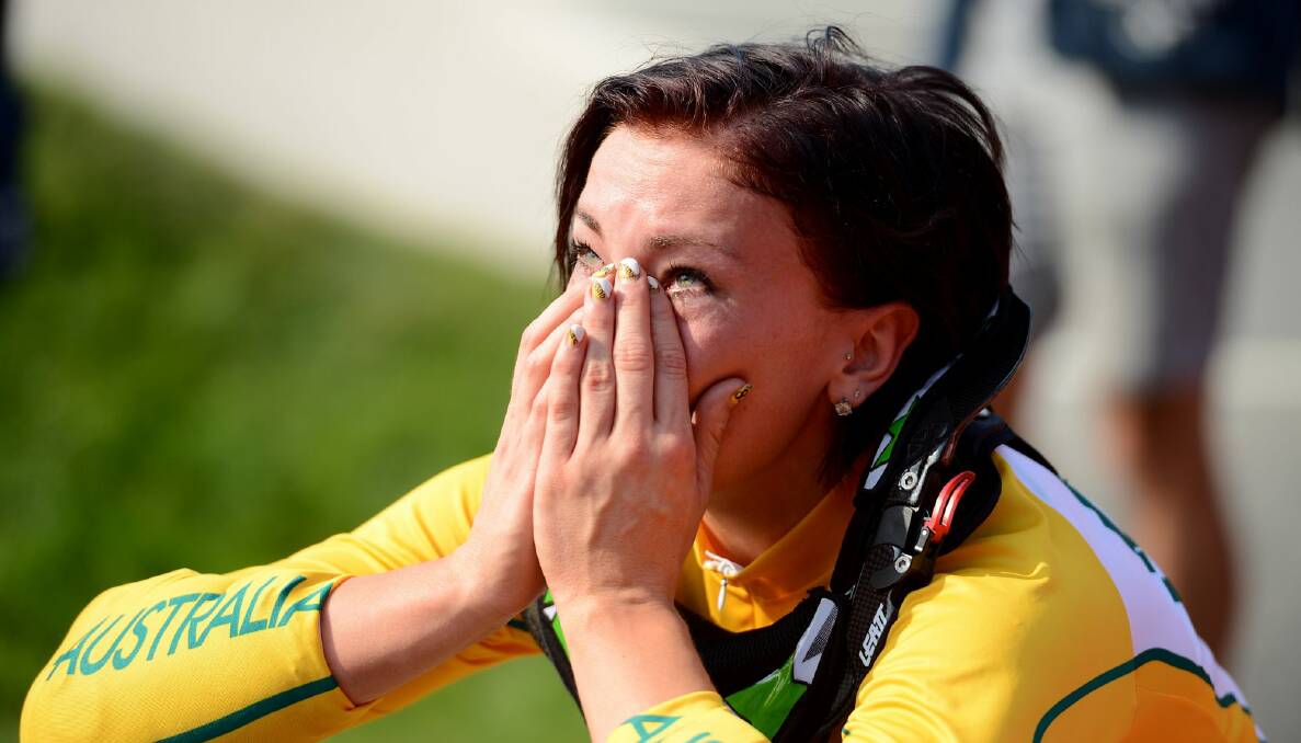 Distraught: Buchanan after the final at the London Olympics. Photo: Pat Scala