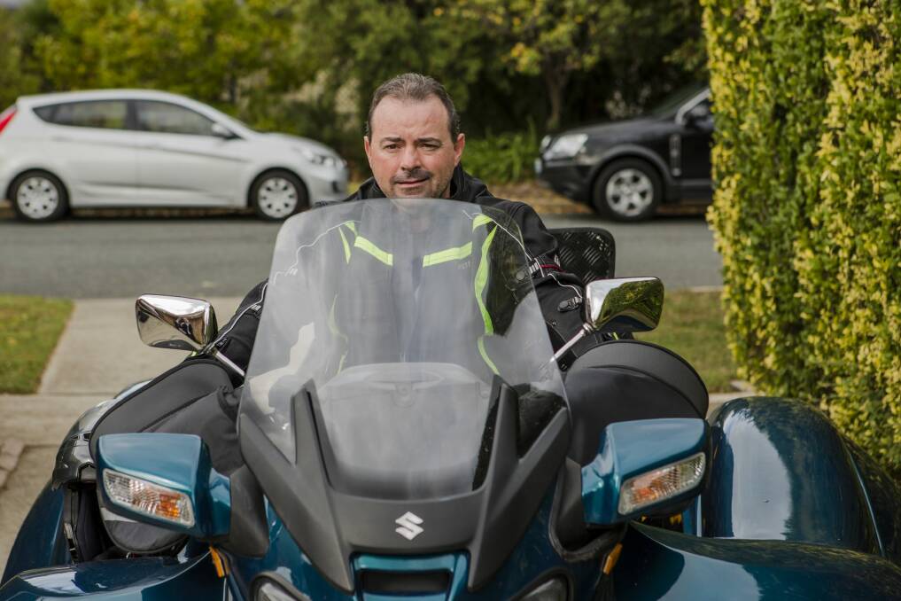 Ricky Haines has achieved new-found freedom through the support of a $10,000 ACT government Enhanced Service Offer grant, and now has a scooter that is wheelchair accessible. Photo: Jamila Toderas