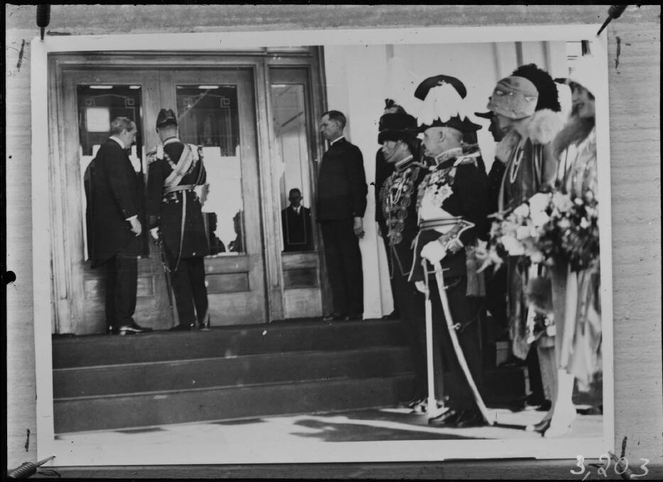 The Duke of York opens Parliament House, May 9, 1927 Photo: Supplied