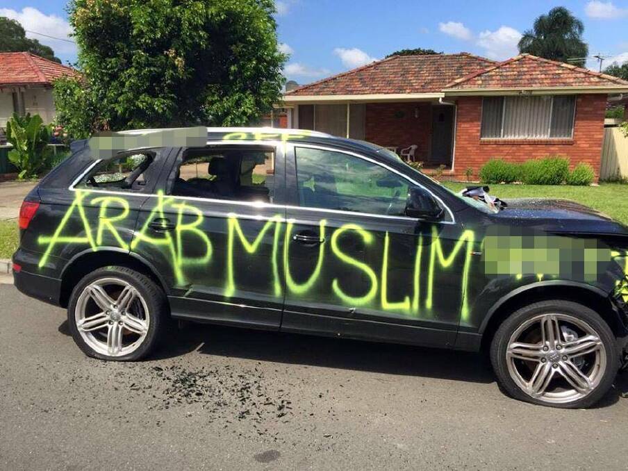 The attack is the subject of a police investigation.  Photo: Islamophobia Register Australia's Facebook page