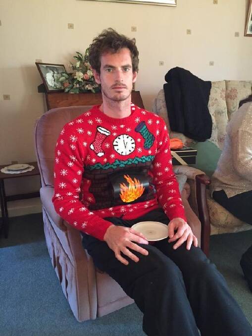 Andy Murray gets in the festive spirit.