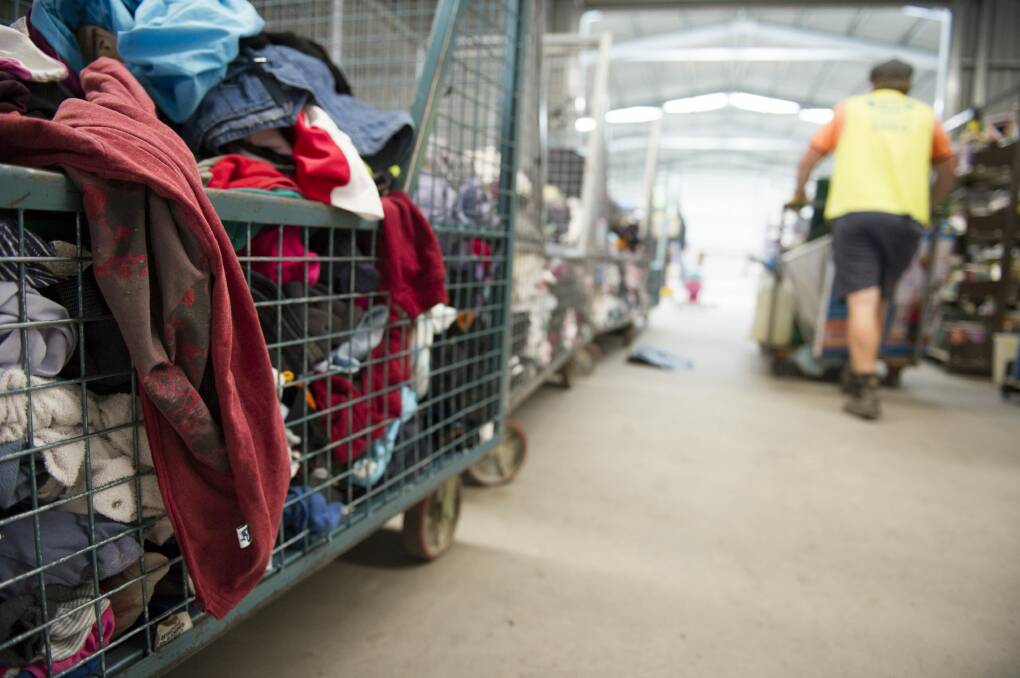Some charity stores in Canberra have had to temporarily accepting donations as they have been overwhelmed by donations in what is the traditional post-Christmas purge of unwanted items around the home. Photo: Jay Cronan