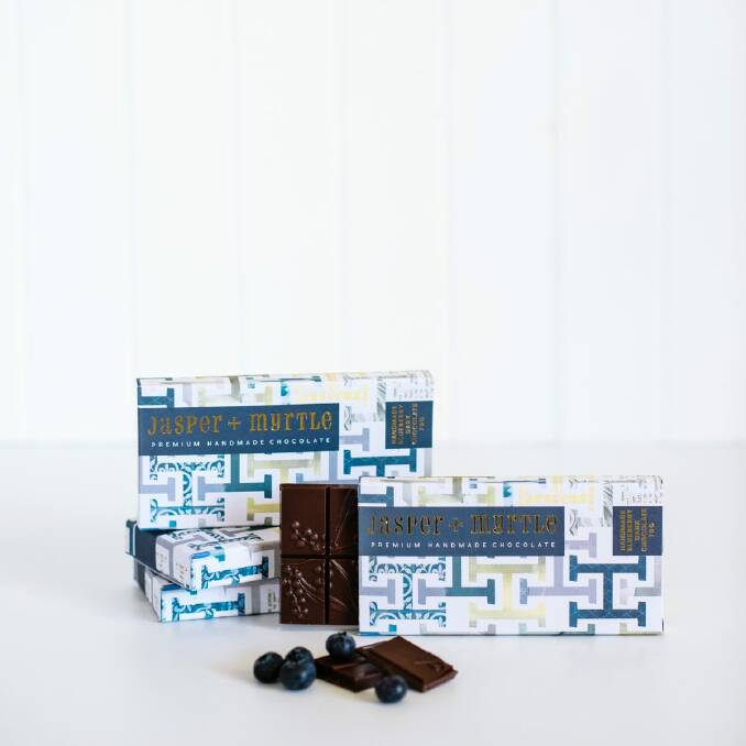 For Handmade's 10th birthday, Jasper + Myrtle handcrafted this exclusive bar, with blueberries, keeping with the market's signature colour of blue. Photo: Supplied