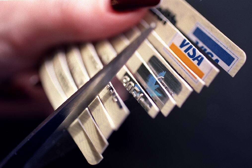 The number of credit cards is now at its lowest level in four years. Photo: Joe Armao
