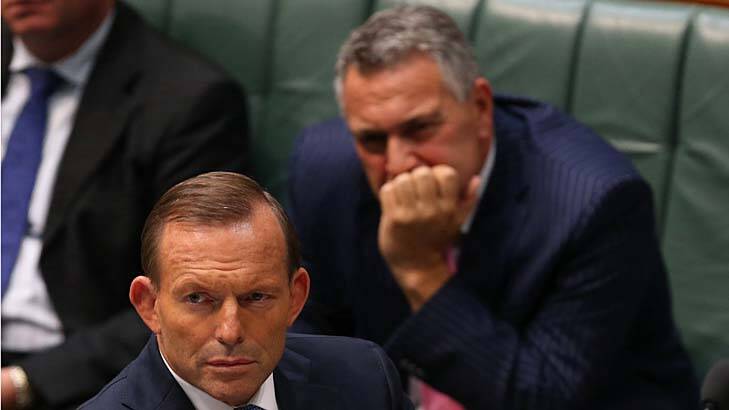 Prime Minister Tony Abbott and Treasurer Joe Hockey at Parliament House on Thursday. Photo: Andrew Meares