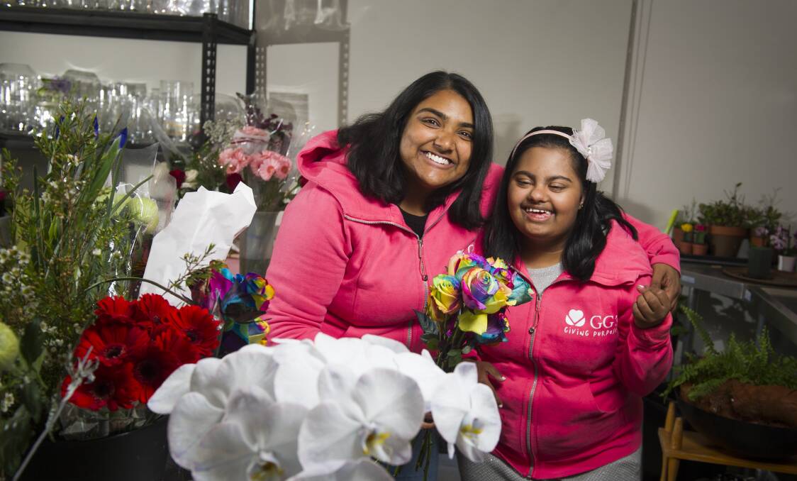 Nip Wijewickrema and her sister Gayana of GG's Flowers are looking for a new employee. Photo: Elesa Kurtz