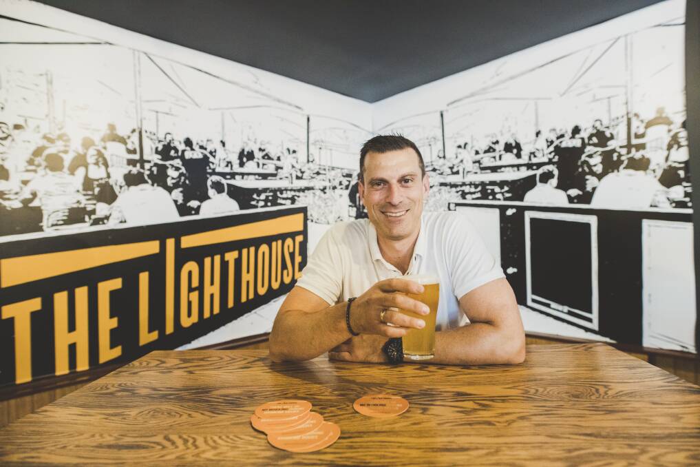 New owner of The Lighthouse Bar, Spiro Tsiros, remembers stumbling home from the bar (then called Sails) as a uni student in the 90s. Photo: Jamila Toderas