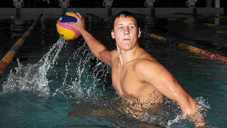 Australian junior water polo captain Justin Trabinger. Photo: Lannon Harley