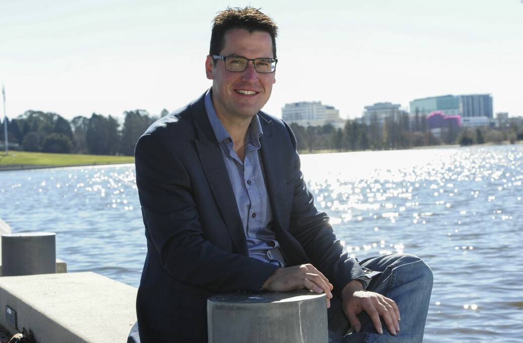 Liberal senator Zed Seselja says the budget contains "massive investment" in Canberra. Photo: Graham Tidy