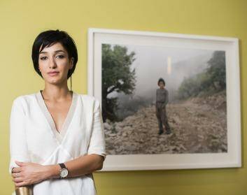 National Photographic Portrait Prize winner Hoda Afshar. Photo: Rohan Thomson