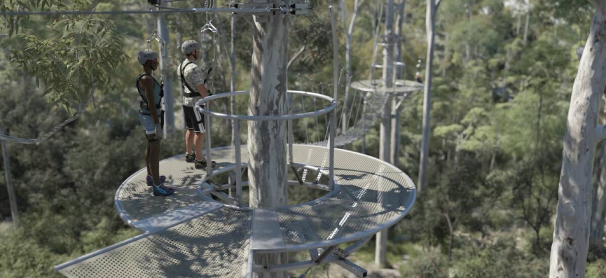 The Mt Coot-tha zip line will also include a 'skywalk'. Photo: Brisbane City Council
