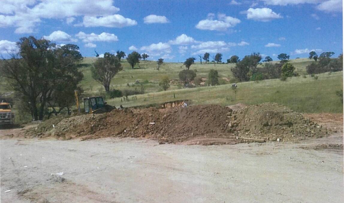 A photo from a 2016 report to council of clean fill dumped at Sutton. Photo: Supplied.