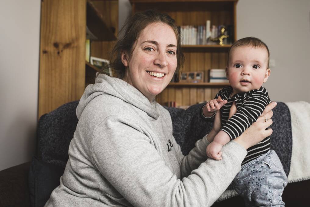 Jess's lowest point was sitting on her bedroom floor in tears. 'My lunch was cold on the bench, I'd been trying to get Lachlan to sleep for three hours. I called Ryan and he came straight home from work.' Photo: Jamila Toderas