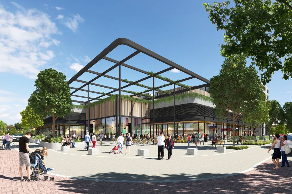 New artist impression of the Coles Village in Dickson. Community consultation will be held next week. Photo: Supplied